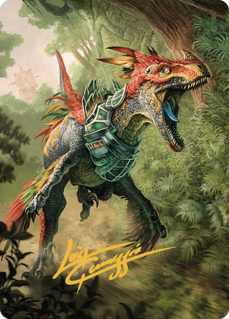 Dinosaur Token Art Card (Gold-Stamped Signature) [The Lost Caverns of Ixalan Art Series] | Black Swamp Games