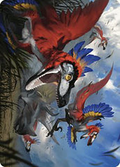 Wrathful Raptors Art Card [The Lost Caverns of Ixalan Art Series] | Black Swamp Games