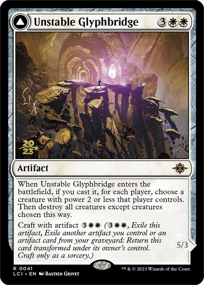 Unstable Glyphbridge // Sandswirl Wanderglyph [The Lost Caverns of Ixalan Prerelease Cards] | Black Swamp Games