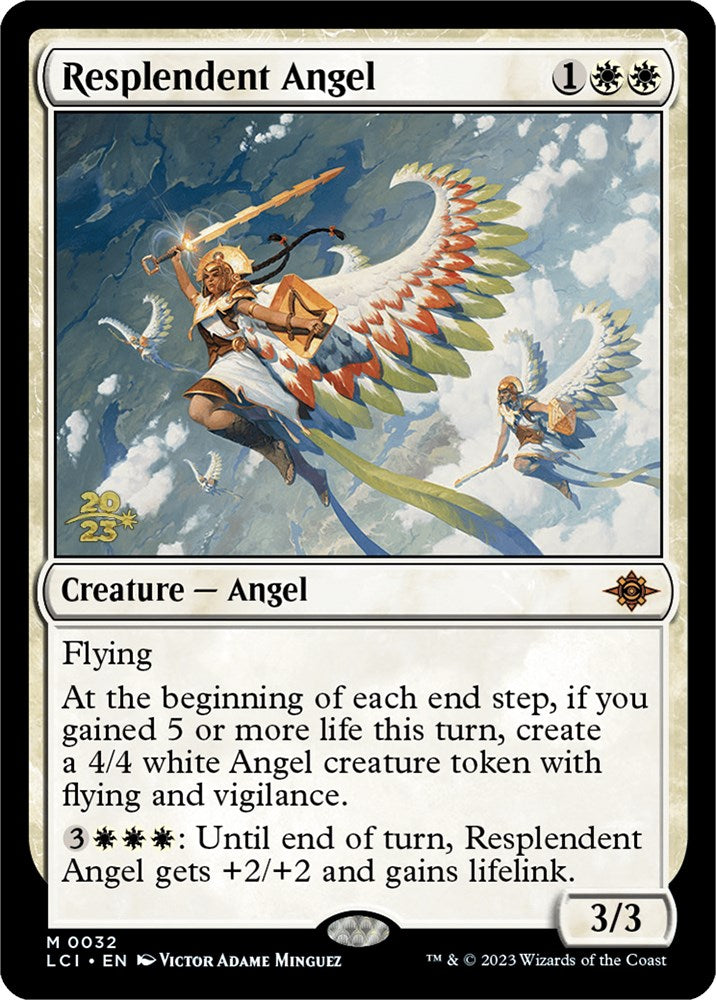 Resplendent Angel (LCI) [The Lost Caverns of Ixalan Prerelease Cards] | Black Swamp Games