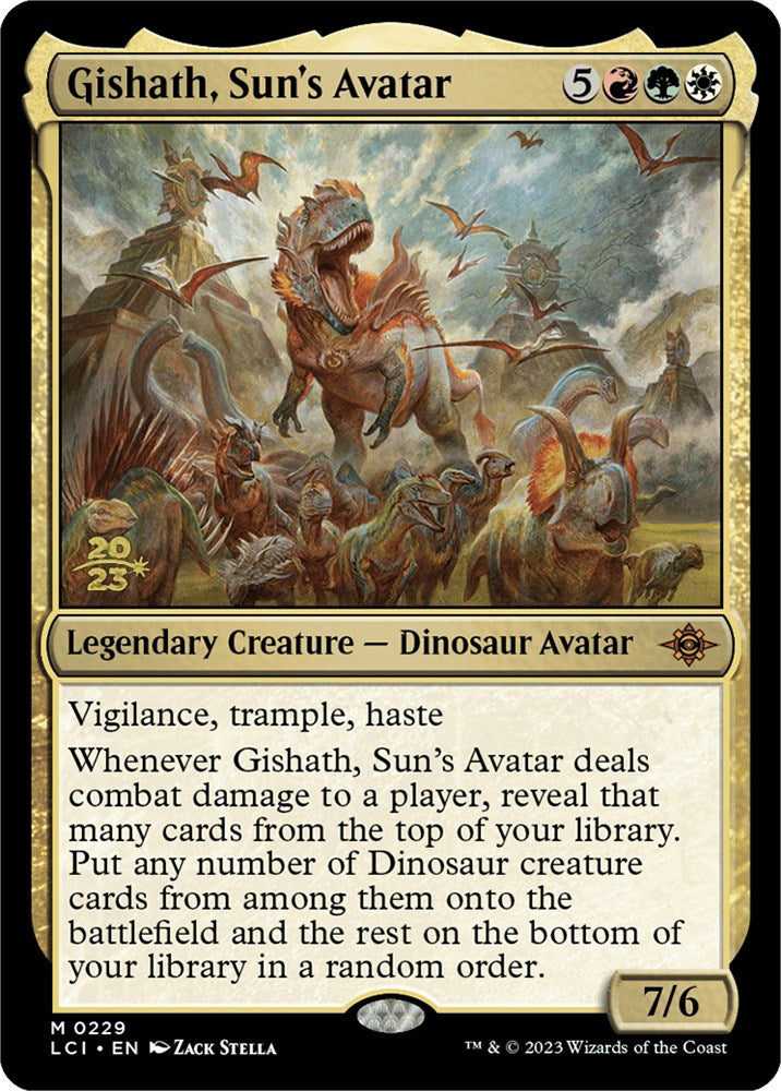 Gishath, Sun's Avatar (LCI) [The Lost Caverns of Ixalan Prerelease Cards] | Black Swamp Games