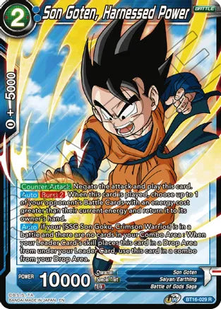Son Goten, Harnessed Power (BT16-029) [Realm of the Gods] | Black Swamp Games