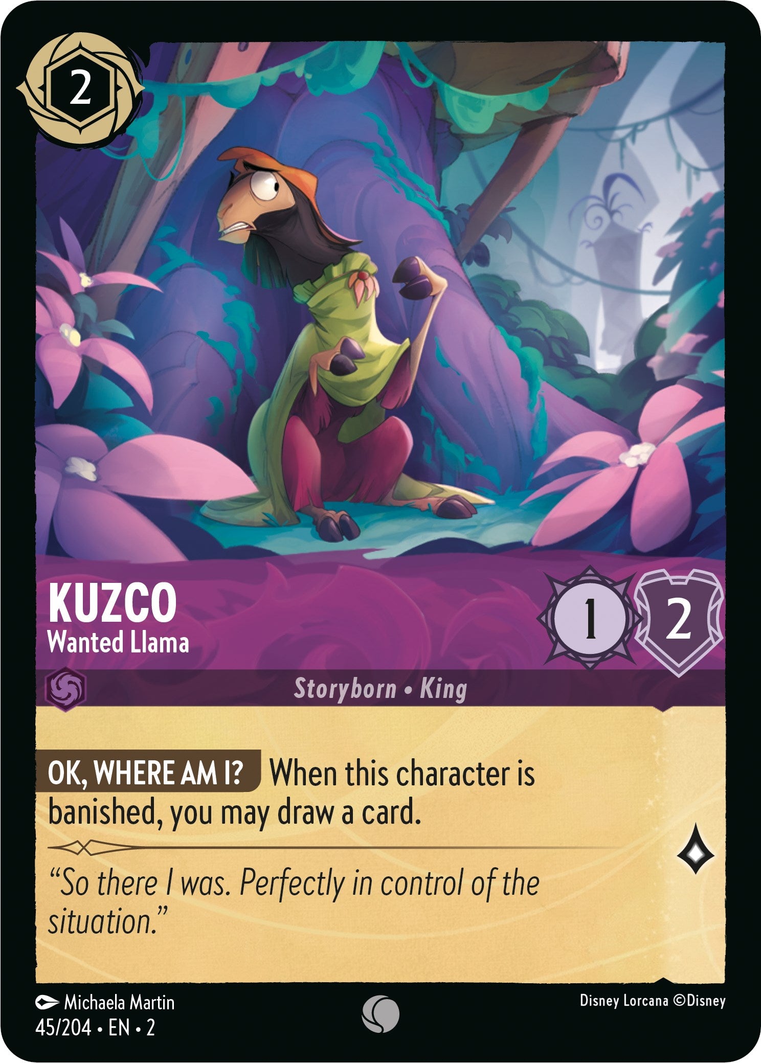 Kuzco - Wanted Llama (45/204) [Rise of the Floodborn] | Black Swamp Games