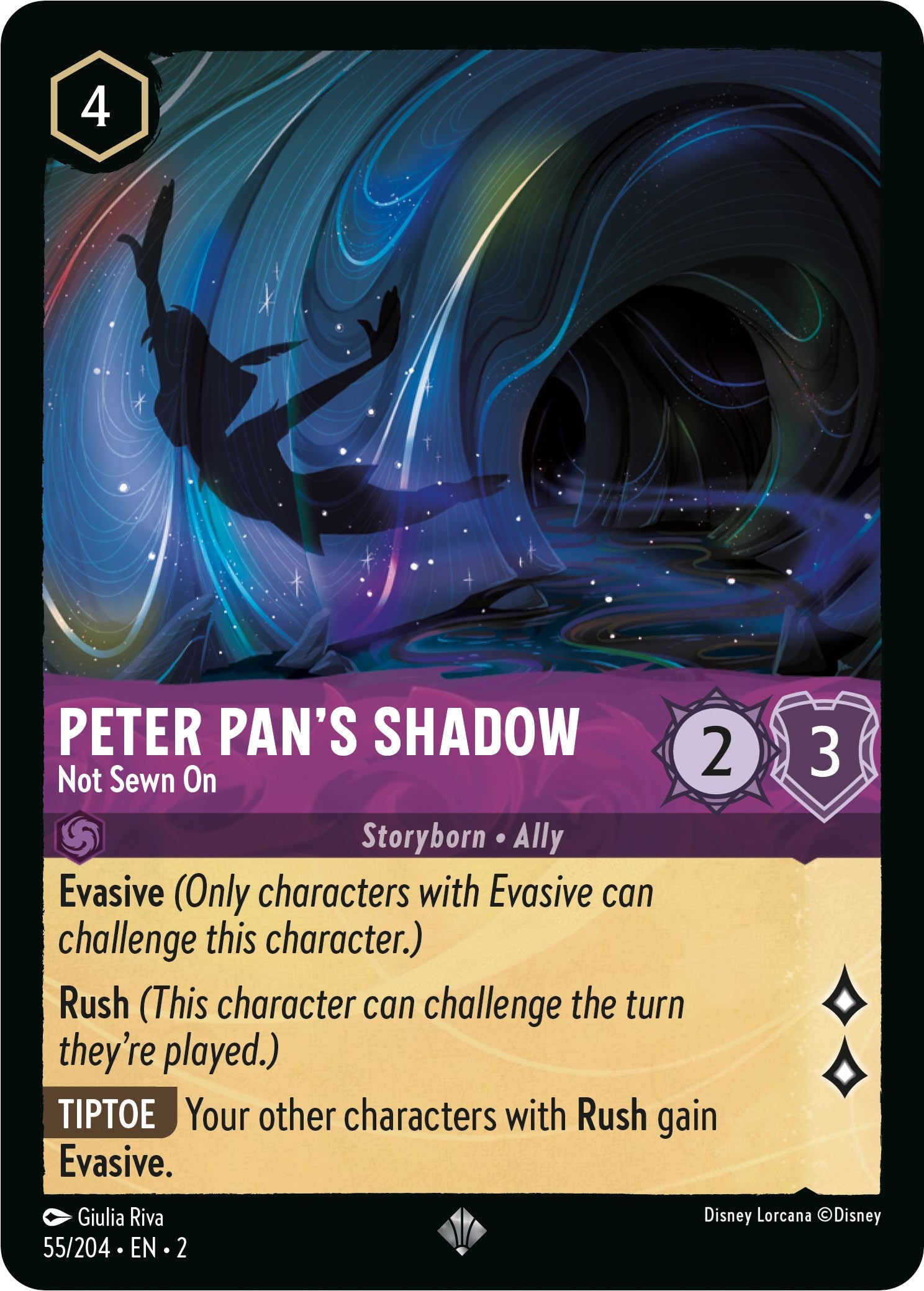 Peter Pan's Shadow - Not Sewn On (55/204) [Rise of the Floodborn] | Black Swamp Games