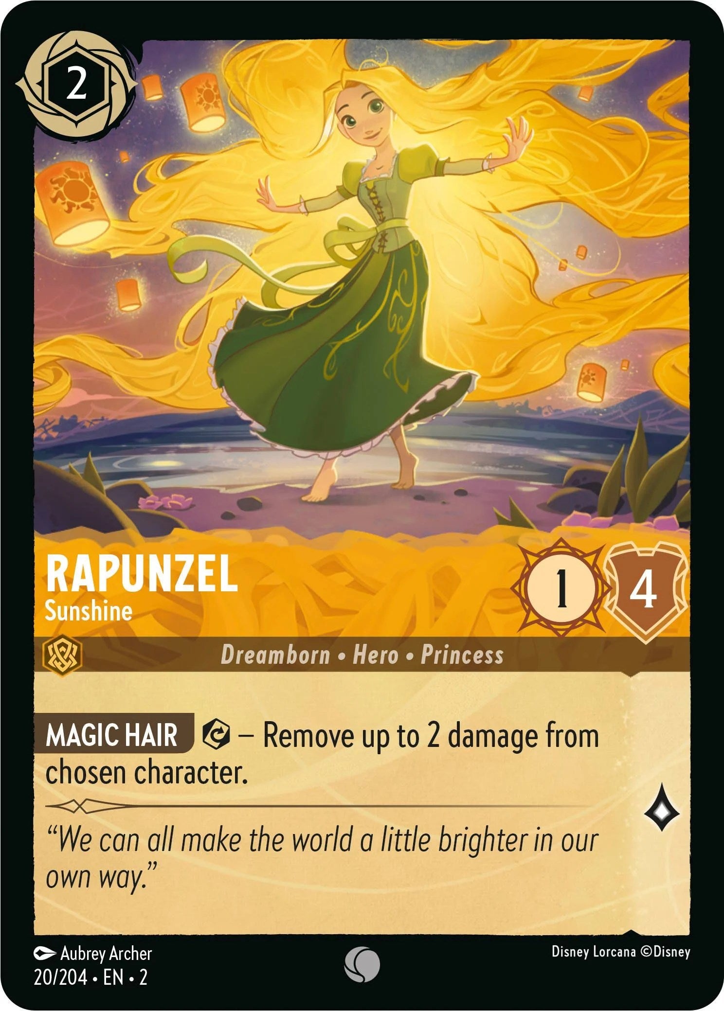 Rapunzel - Sunshine (20/204) [Rise of the Floodborn] | Black Swamp Games