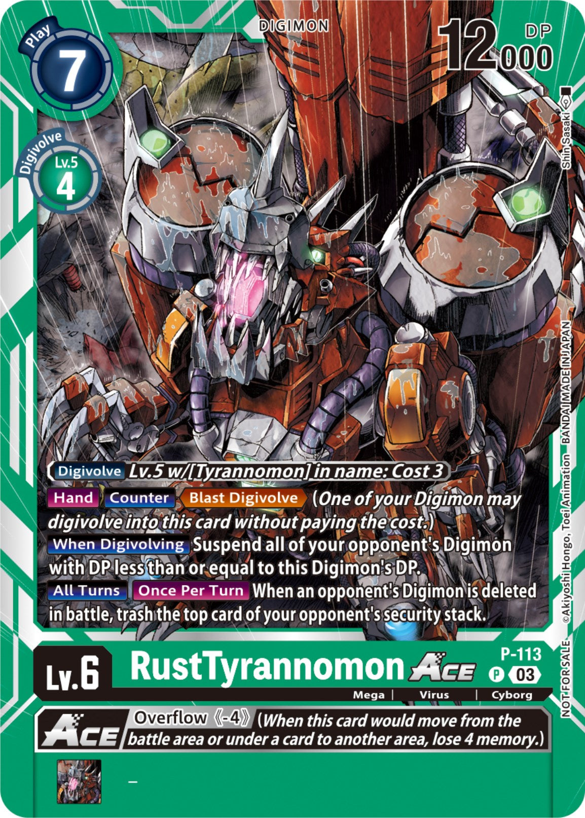 RustTyrannomon Ace [P-113] (3rd Anniversary Survey Pack) [Promotional Cards] | Black Swamp Games