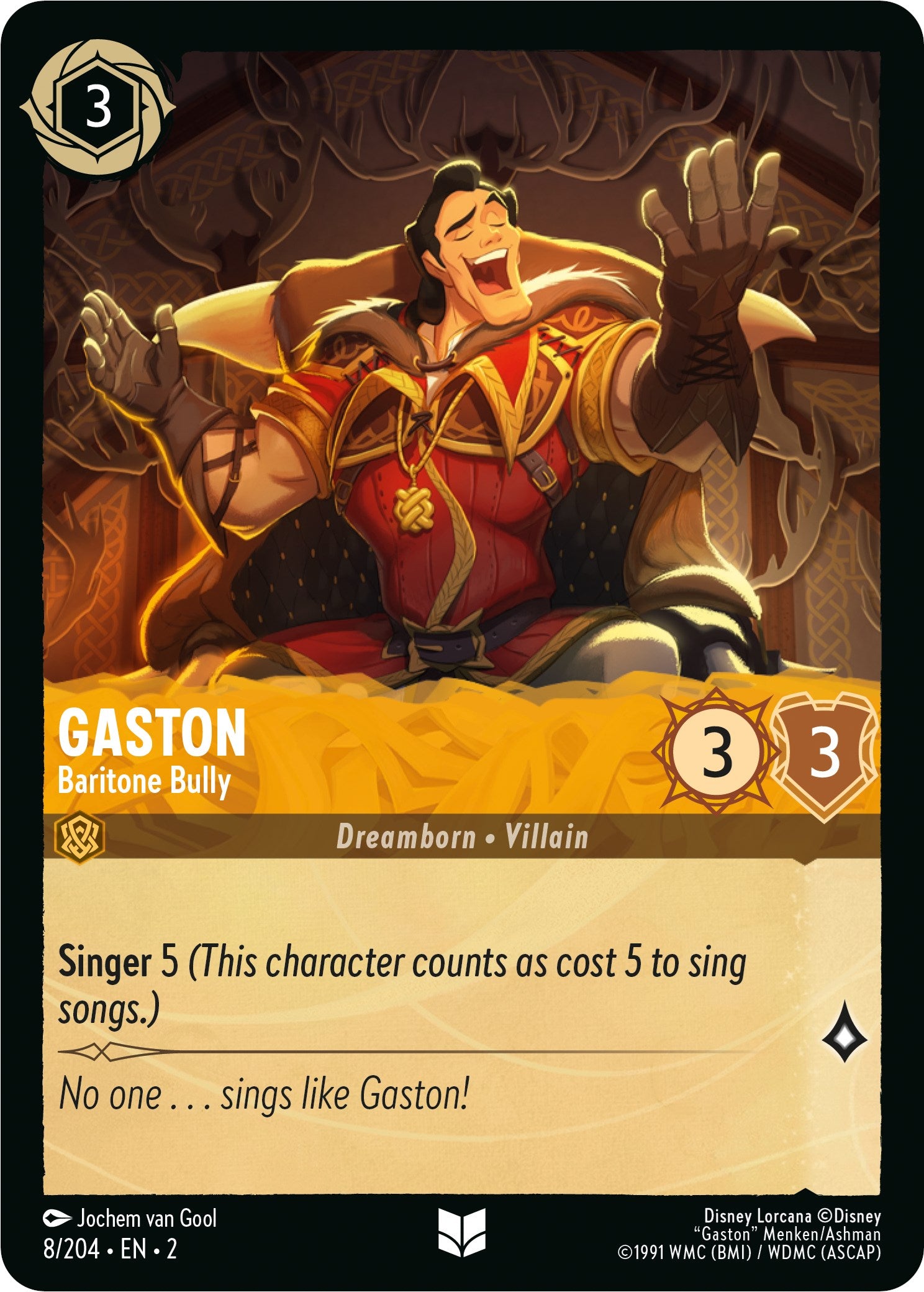 Gaston - Baritone Bully (8/204) [Rise of the Floodborn] | Black Swamp Games