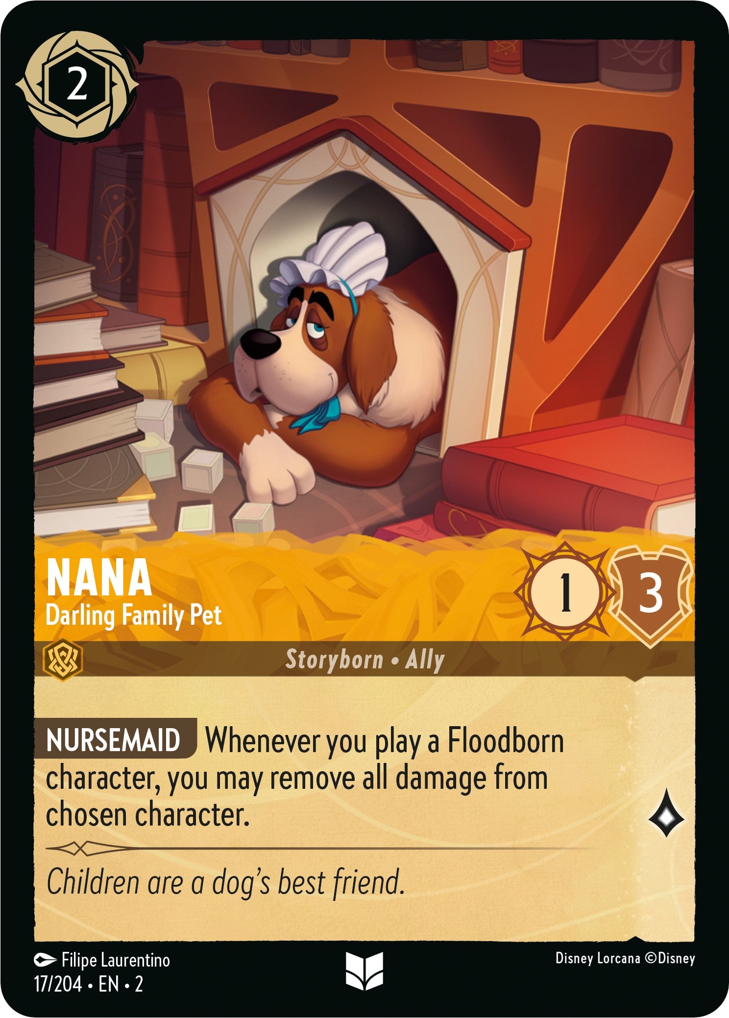 Nana - Darling Family Pet (17/204) [Rise of the Floodborn] | Black Swamp Games