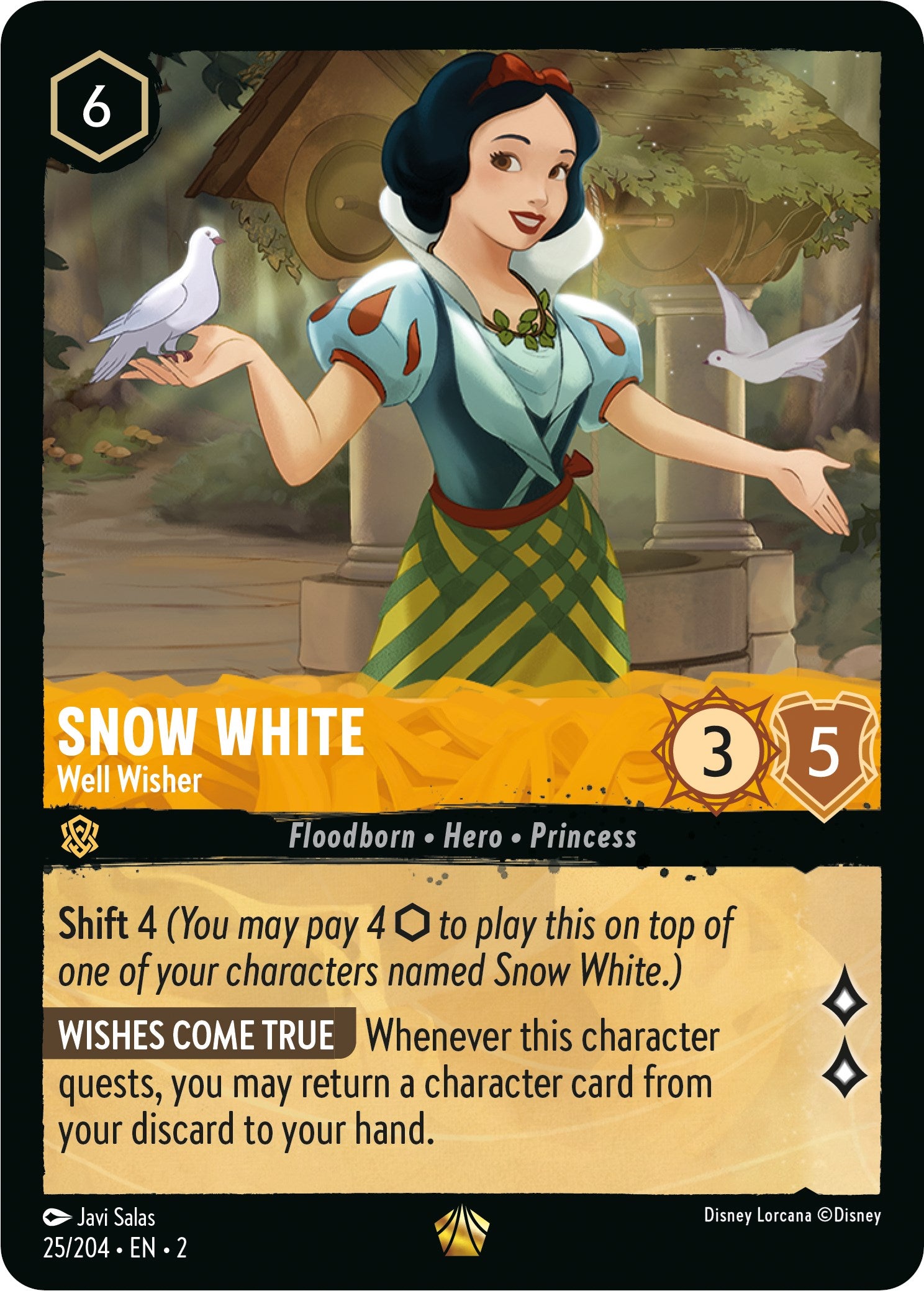 Snow White - Well Wisher (25/204) [Rise of the Floodborn] | Black Swamp Games
