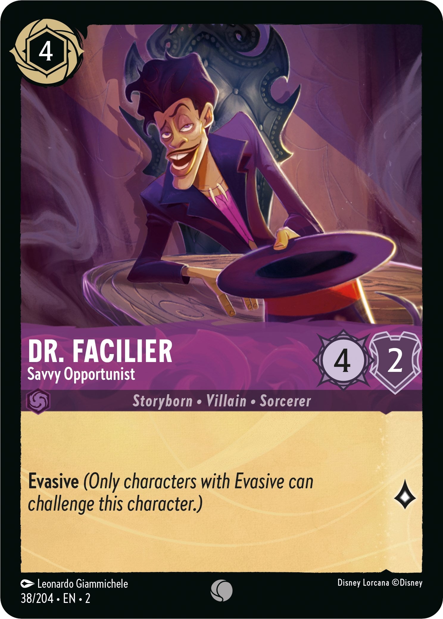 Dr. Facilier - Savvy Opportunist (38/204) [Rise of the Floodborn] | Black Swamp Games