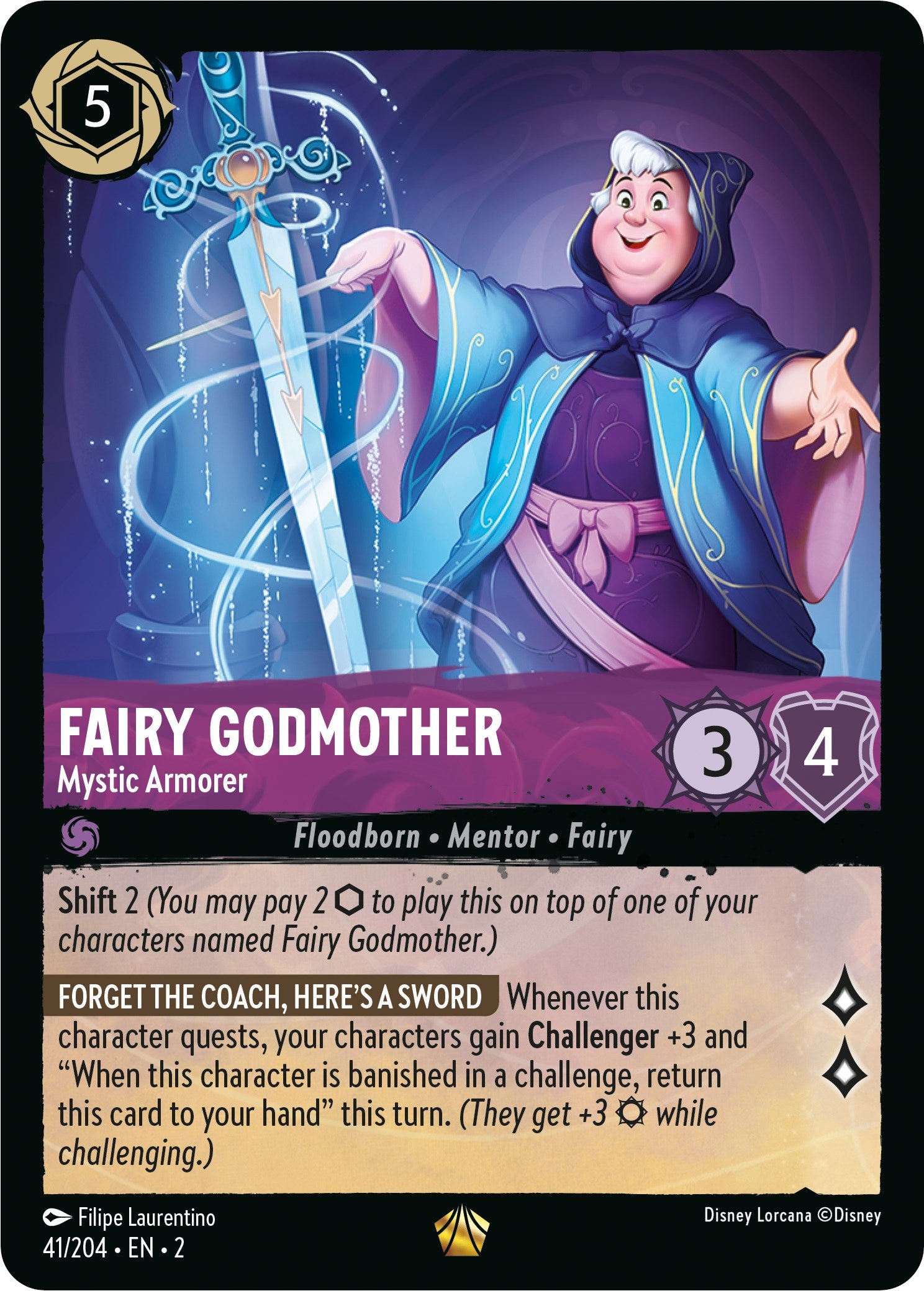 Fairy Godmother - Mystic Armorer (41/204) [Rise of the Floodborn] | Black Swamp Games
