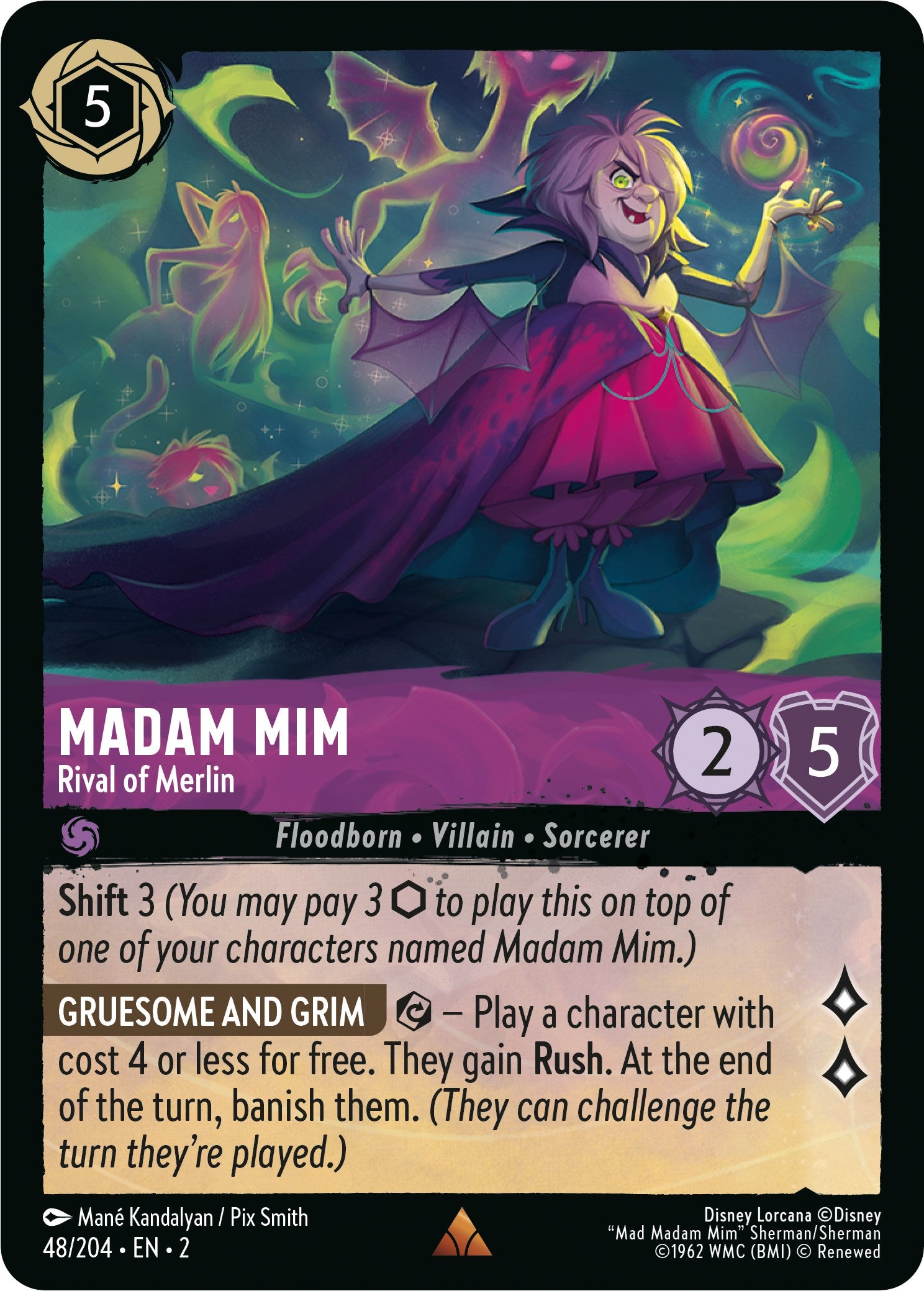 Madam Mim - Rival of Merlin (48/204) [Rise of the Floodborn] | Black Swamp Games