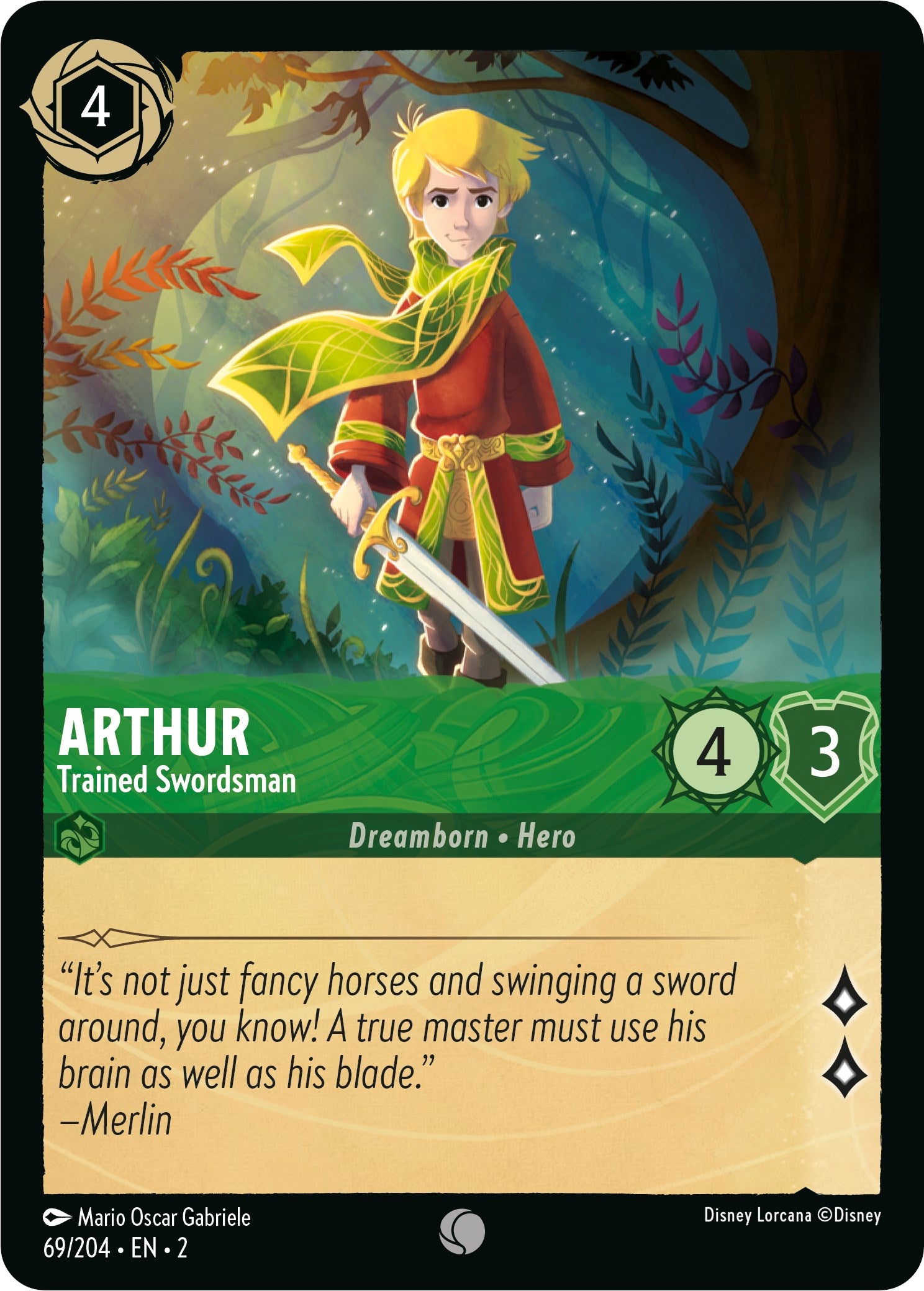Arthur - Trained Swordsman (69/204) [Rise of the Floodborn] | Black Swamp Games