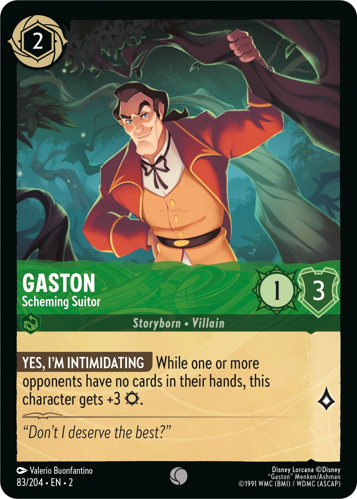 Gaston - Scheming Suitor (83/204) [Rise of the Floodborn] | Black Swamp Games