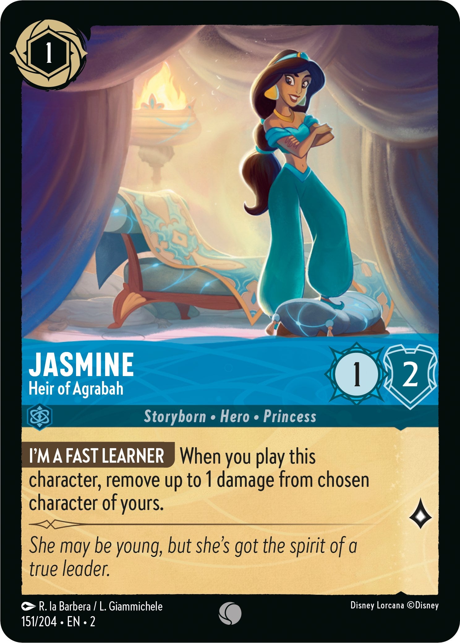 Jasmine - Heir of Agrabah (151/204) [Rise of the Floodborn] | Black Swamp Games