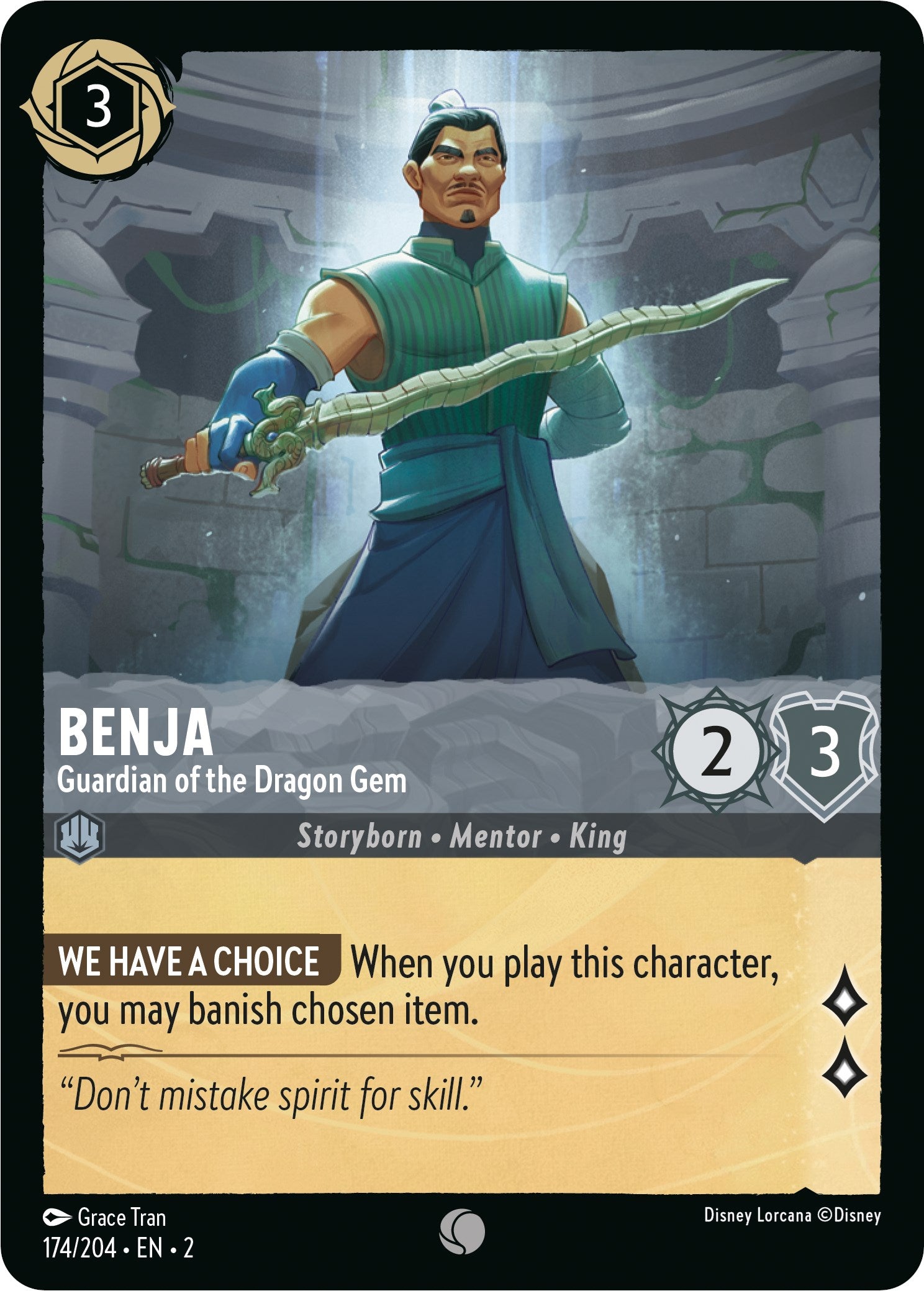 Benja - Guardian of the Dragon Gem (174/204) [Rise of the Floodborn] | Black Swamp Games