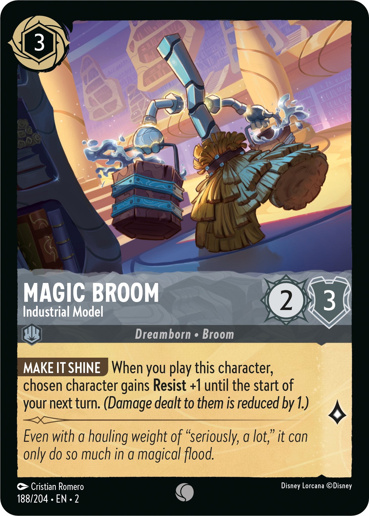 Magic Broom - Industrial Model (188/204) [Rise of the Floodborn] | Black Swamp Games