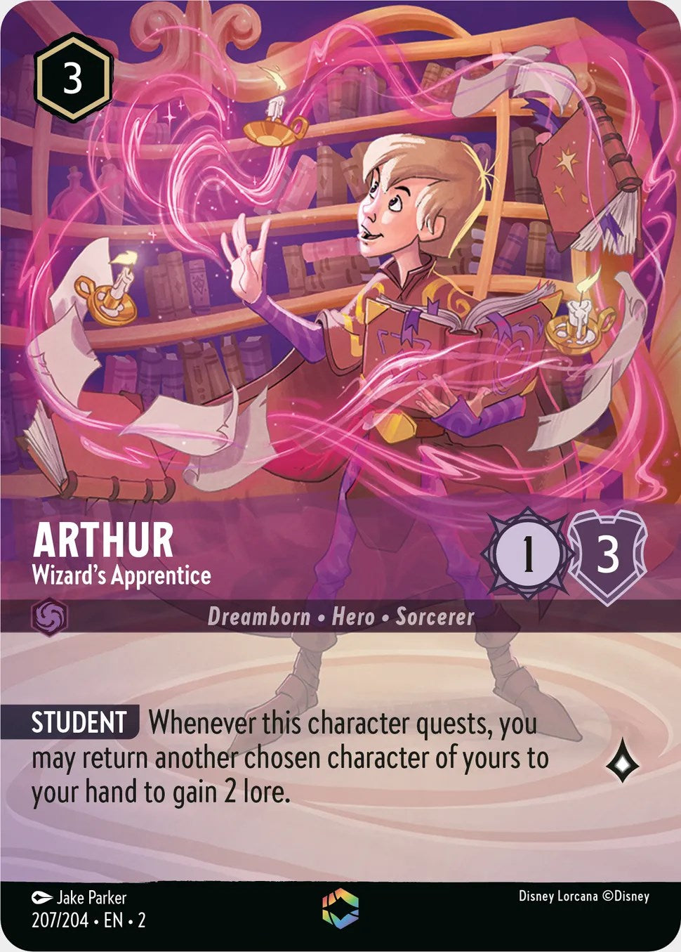 Arthur - Wizard's Apprentice (Enchanted) (207/204) [Rise of the Floodborn] | Black Swamp Games