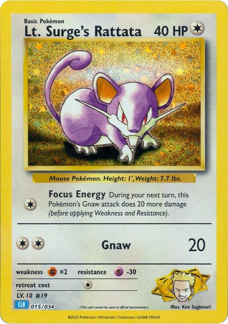 Lt. Surge's Rattata [Trading Card Game Classic] | Black Swamp Games