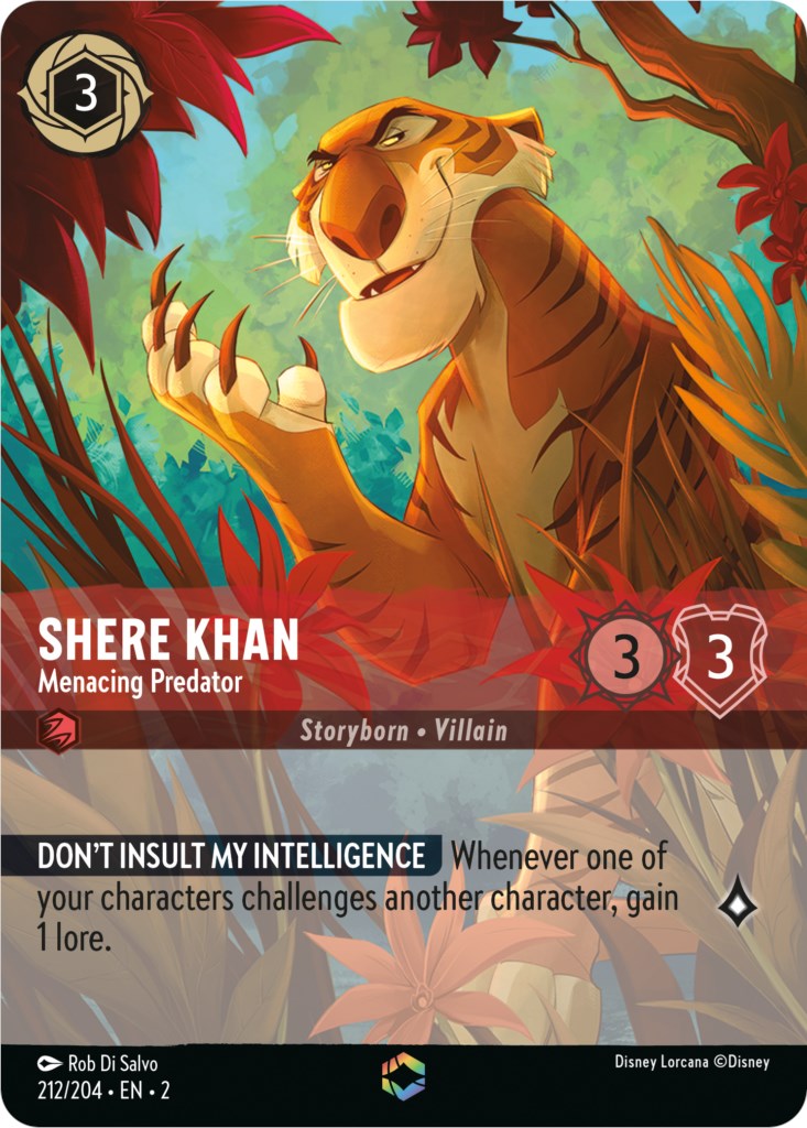Shere Khan - Menacing Predator (Enchanted) (212/204) [Rise of the Floodborn] | Black Swamp Games