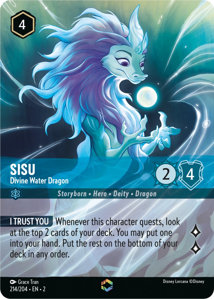 Sisu - Divine Water Dragon (Enchanted) (214/204) [Rise of the Floodborn] | Black Swamp Games