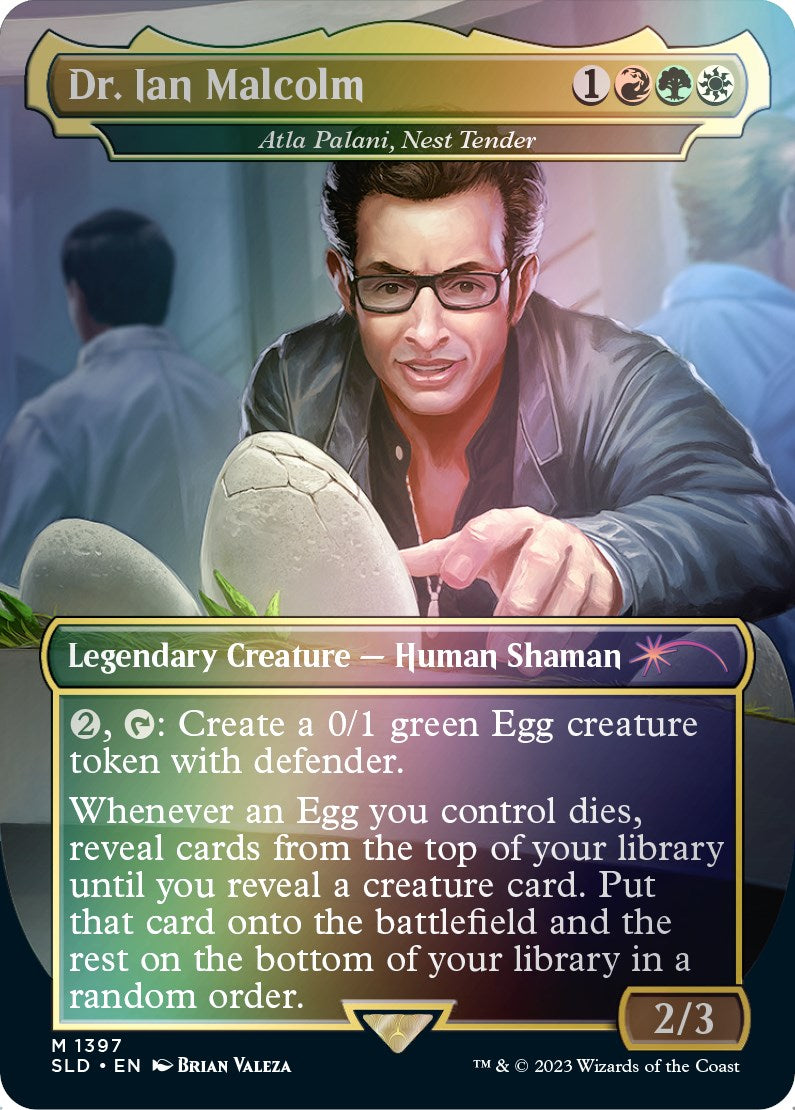 Dr. Ian Malcolm - Atla Palani, Nest Tender (Rainbow Foil) [Secret Lair Drop Series] | Black Swamp Games