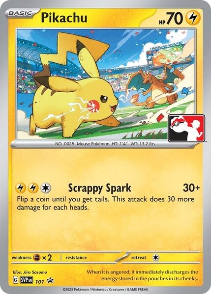 Pikachu (101) (Play Pokemon Promo) [League & Championship Cards] | Black Swamp Games