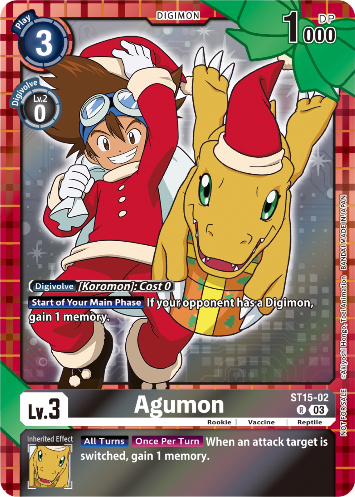 Agumon [ST15-02] (Winter Holiday 2023) [Starter Deck: Dragon of Courage] | Black Swamp Games