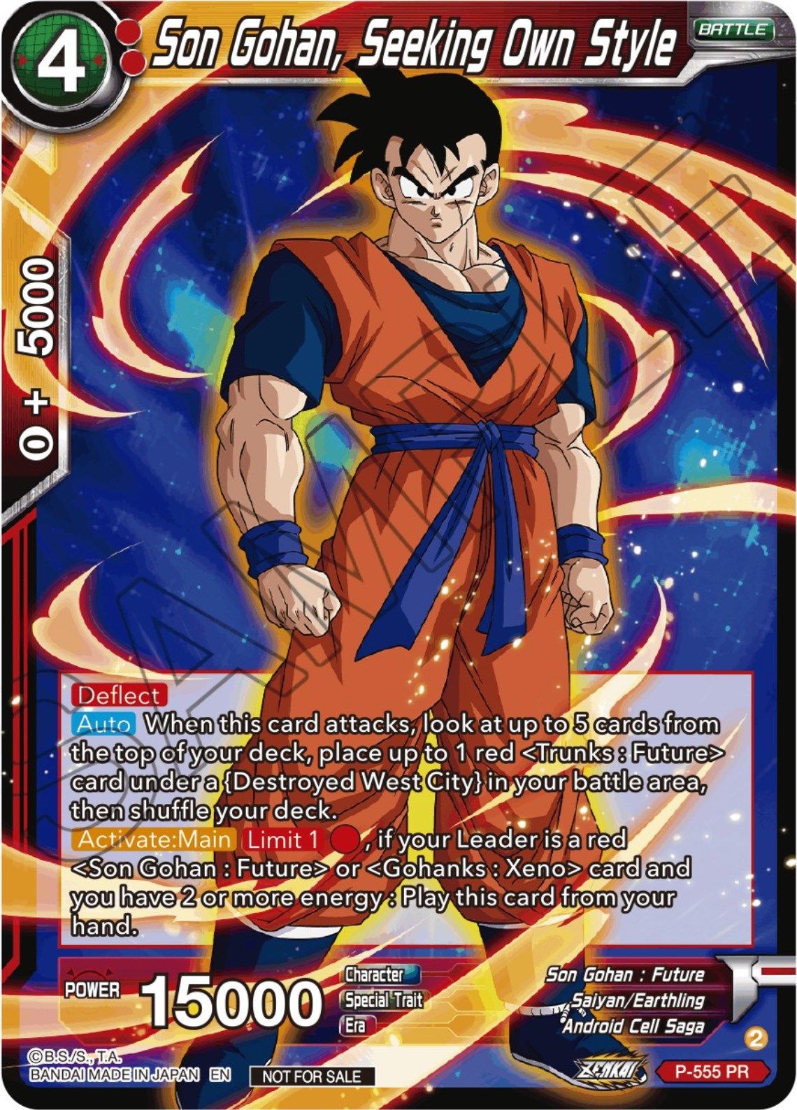 Son Gohan, Seeking Own Style (Zenkai Series Tournament Pack Vol.6) (P-555) [Tournament Promotion Cards] | Black Swamp Games