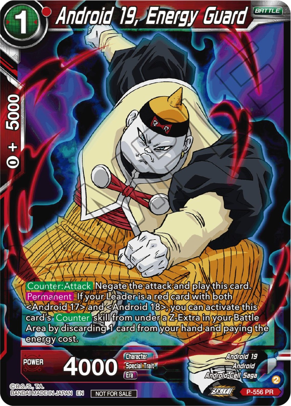 Android 19, Energy Guard (Zenkai Series Tournament Pack Vol.6) (P-556) [Tournament Promotion Cards] | Black Swamp Games