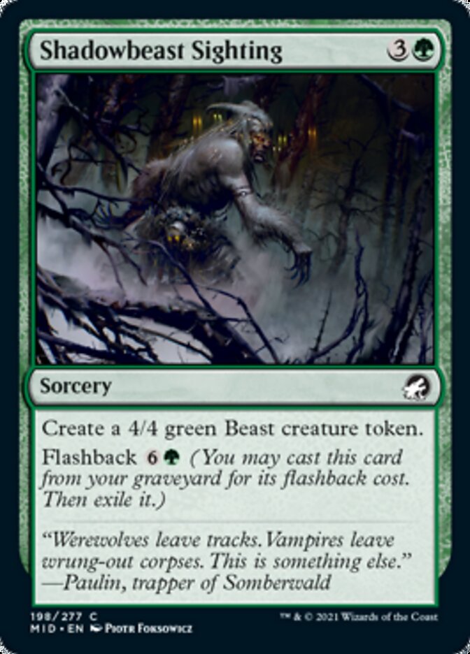 Shadowbeast Sighting [Innistrad: Midnight Hunt] | Black Swamp Games
