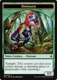 Dinosaur // Treasure (009) Double-Sided Token [Ixalan Tokens] | Black Swamp Games