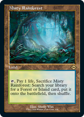 Misty Rainforest (Retro Foil Etched) [Modern Horizons 2] | Black Swamp Games