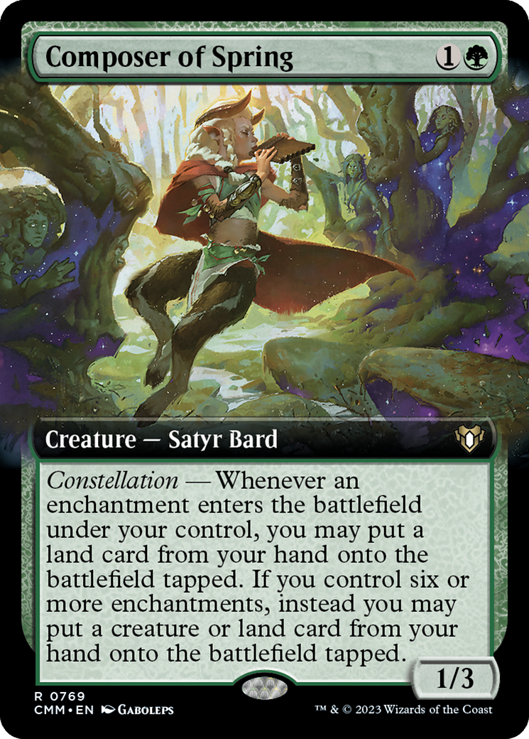 Composer of Spring (Extended Art) [Commander Masters] | Black Swamp Games