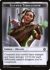 Dog Illusion // Ellywick Tumblestrum Emblem Double-Sided Token [Dungeons & Dragons: Adventures in the Forgotten Realms Tokens] | Black Swamp Games