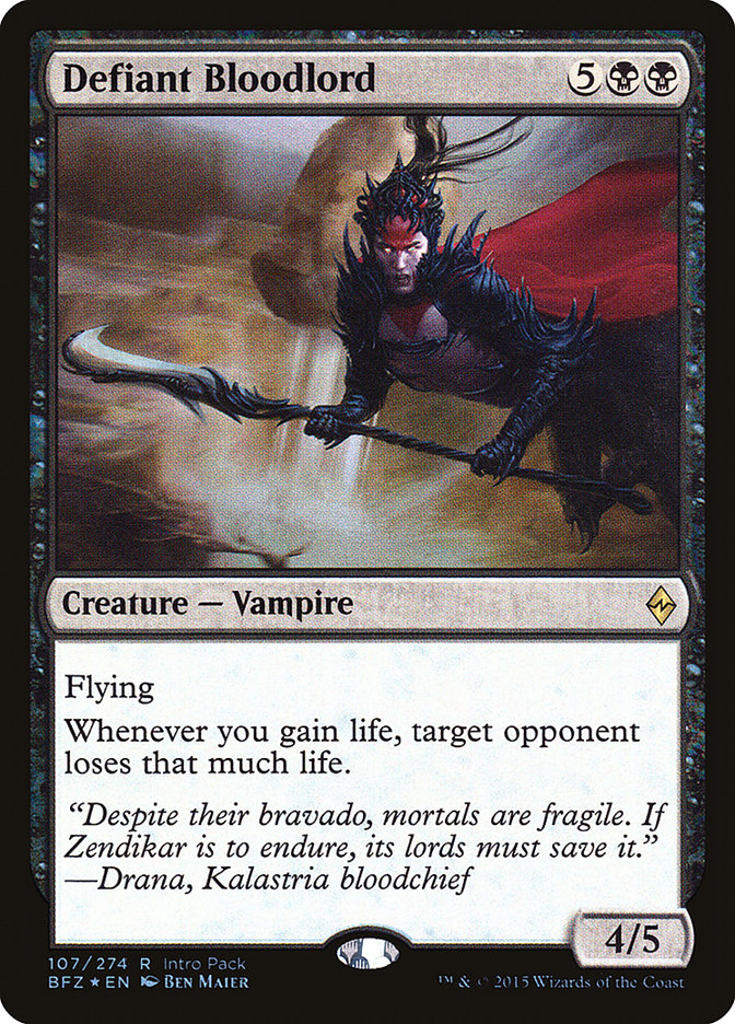 Defiant Bloodlord (Intro Pack) [Battle for Zendikar Promos] | Black Swamp Games