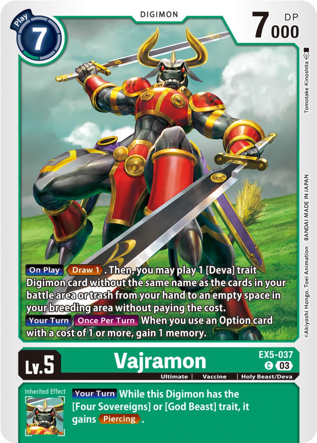 Vajramon [EX5-037] [Animal Colosseum] | Black Swamp Games