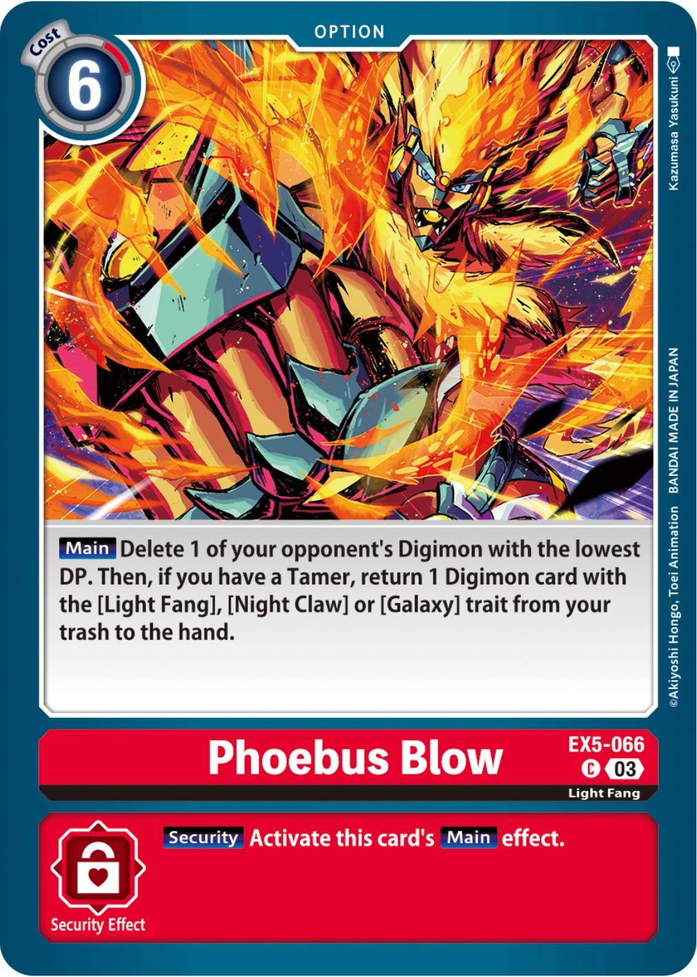 Phoebus Blow [EX5-066] [Animal Colosseum] | Black Swamp Games