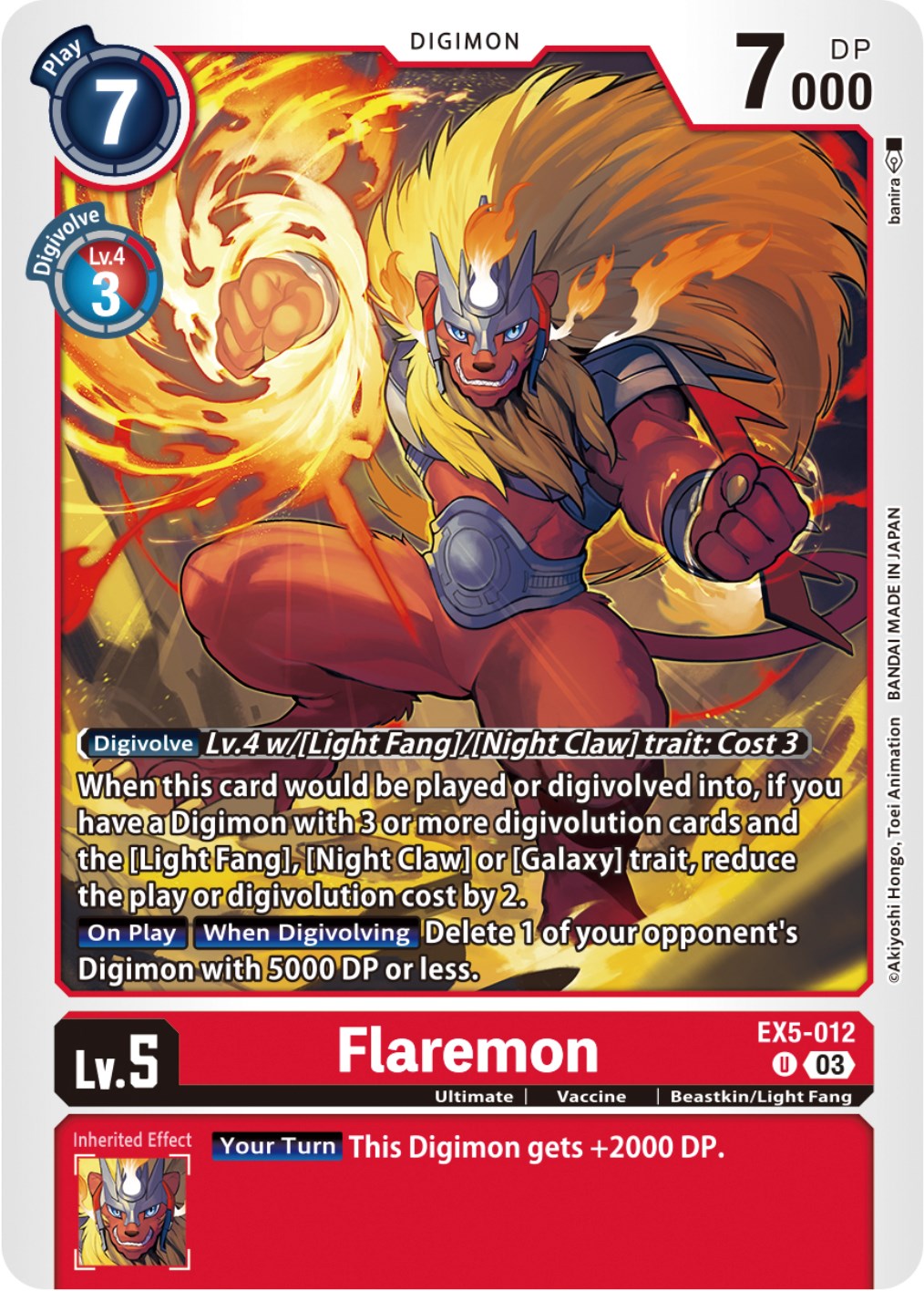 Flaremon [EX5-012] [Animal Colosseum] | Black Swamp Games