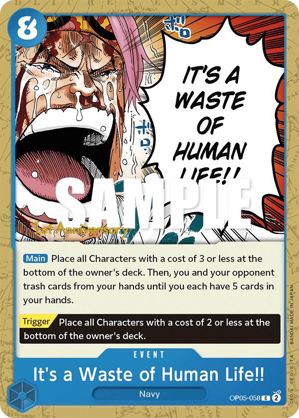It's a Waste of Human Life!! [Awakening of the New Era: 1st Anniversary Tournament Cards] | Black Swamp Games