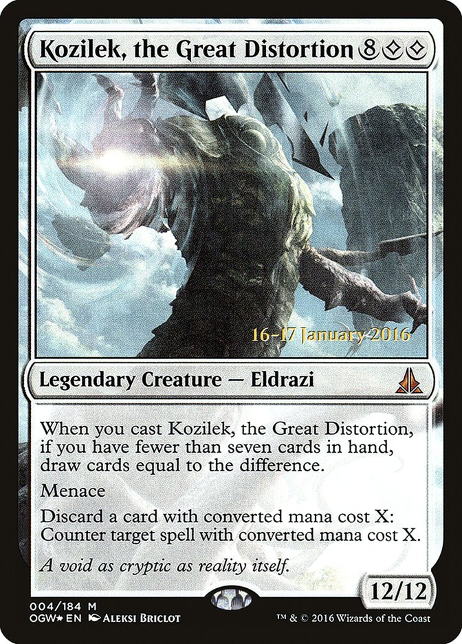 Kozilek, the Great Distortion [Oath of the Gatewatch Prerelease Promos] | Black Swamp Games