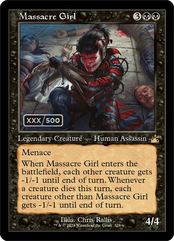 Massacre Girl (Retro) (Serialized) [Ravnica Remastered] | Black Swamp Games