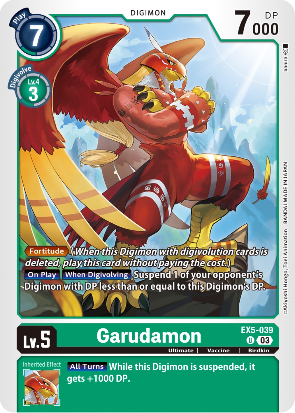 Garudamon [EX5-039] [Animal Colosseum] | Black Swamp Games