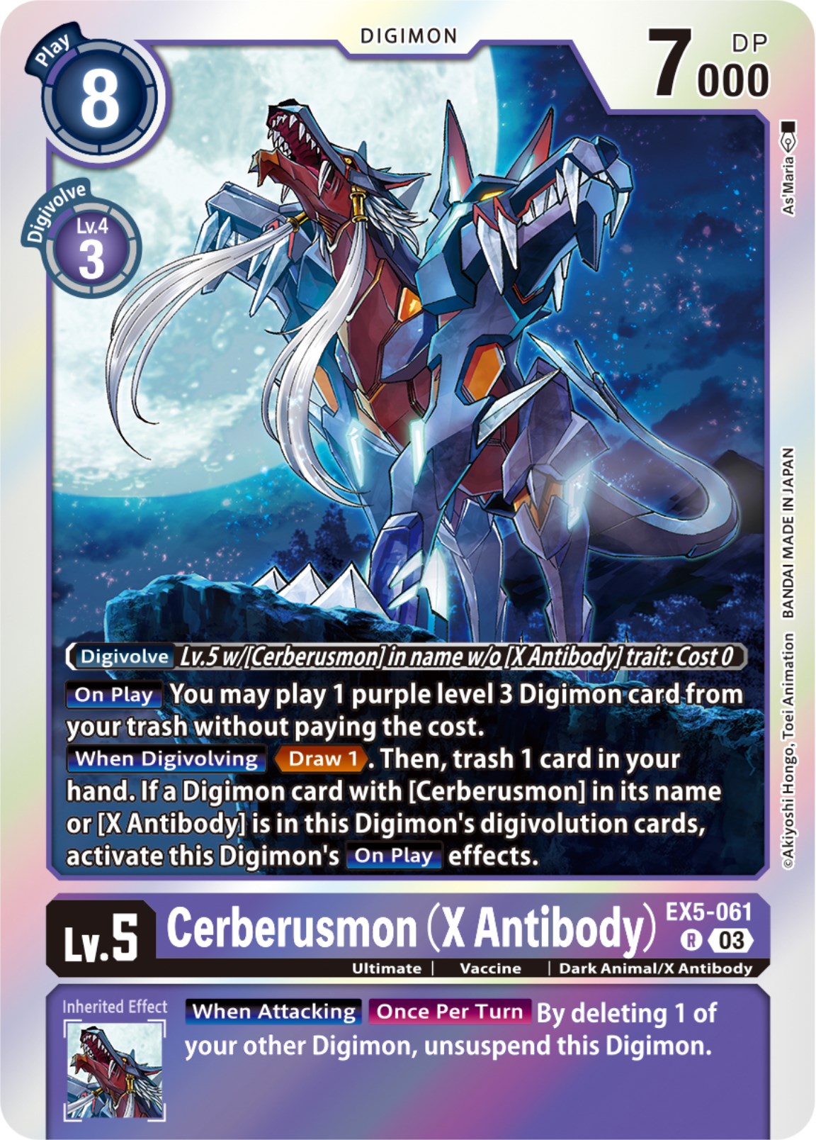 Cerberusmon (X Antibody) [EX5-061] [Animal Colosseum] | Black Swamp Games