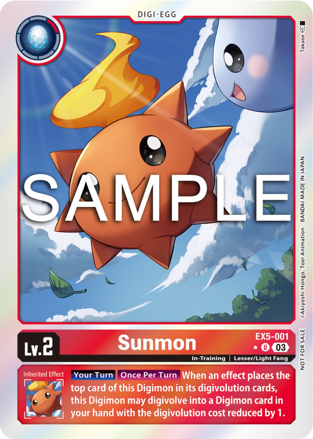 Sunmon [EX5-001] (Animal Colosseum Box Promotion Pack) [Animal Colosseum] | Black Swamp Games