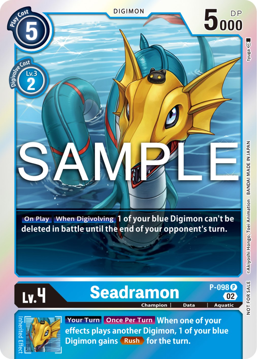 Seadramon [P-098] - P-098 (Limited Card Pack Ver.2) [Promotional Cards] | Black Swamp Games