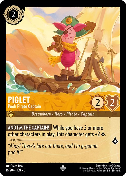 Piglet - Pooh Pirate Captain (16/204) [Into the Inklands] | Black Swamp Games