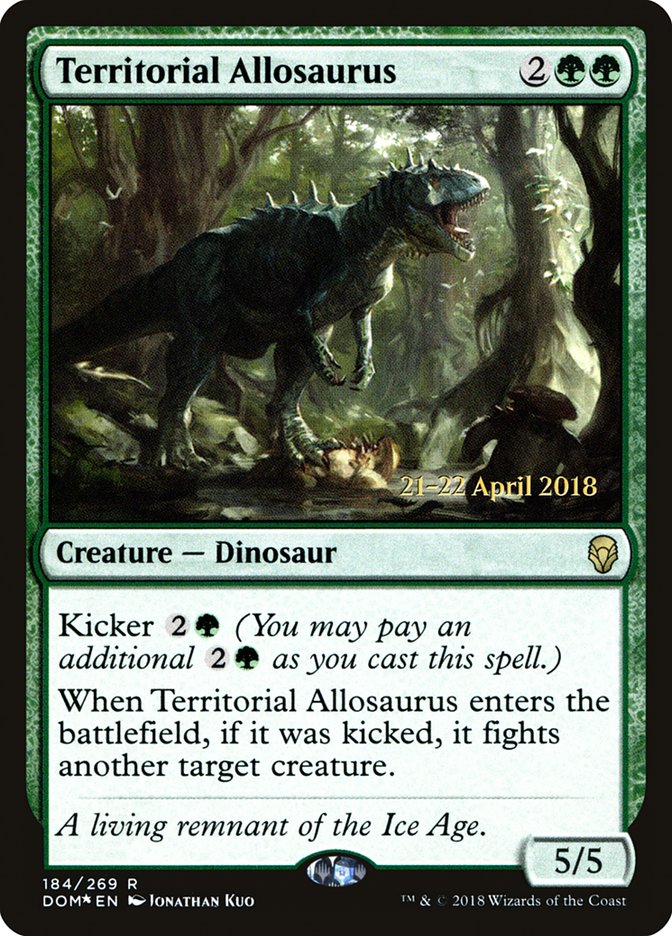 Territorial Allosaurus [Dominaria Prerelease Promos] | Black Swamp Games