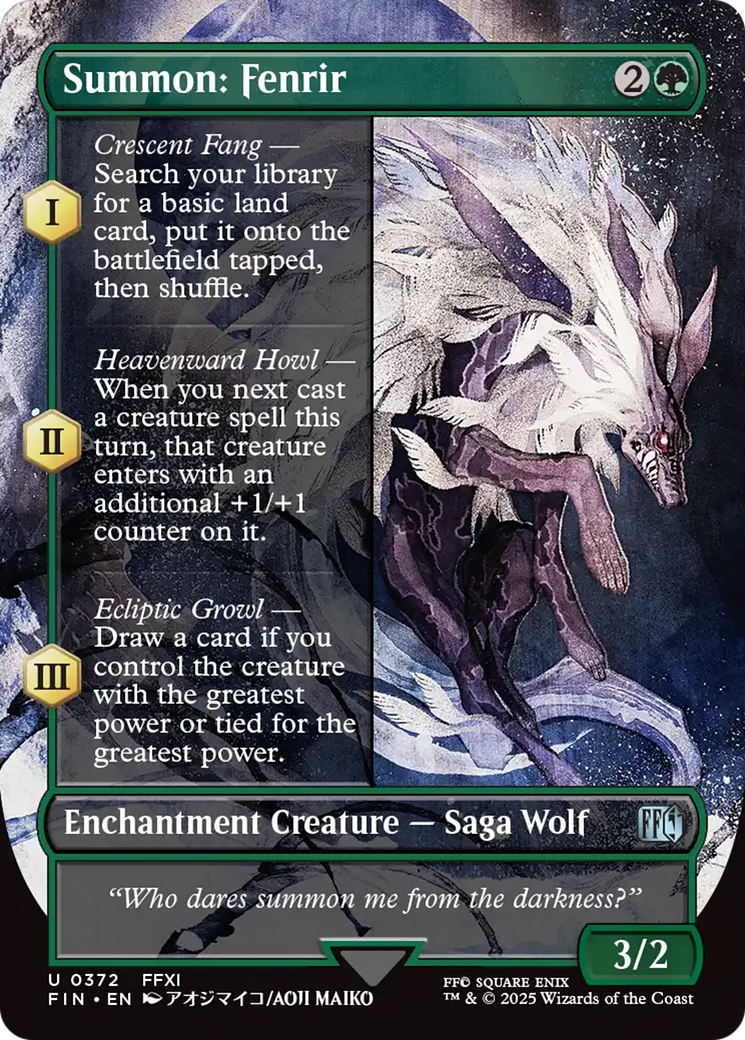 Summon: Fenrir (Borderless) [FINAL FANTASY] | Black Swamp Games