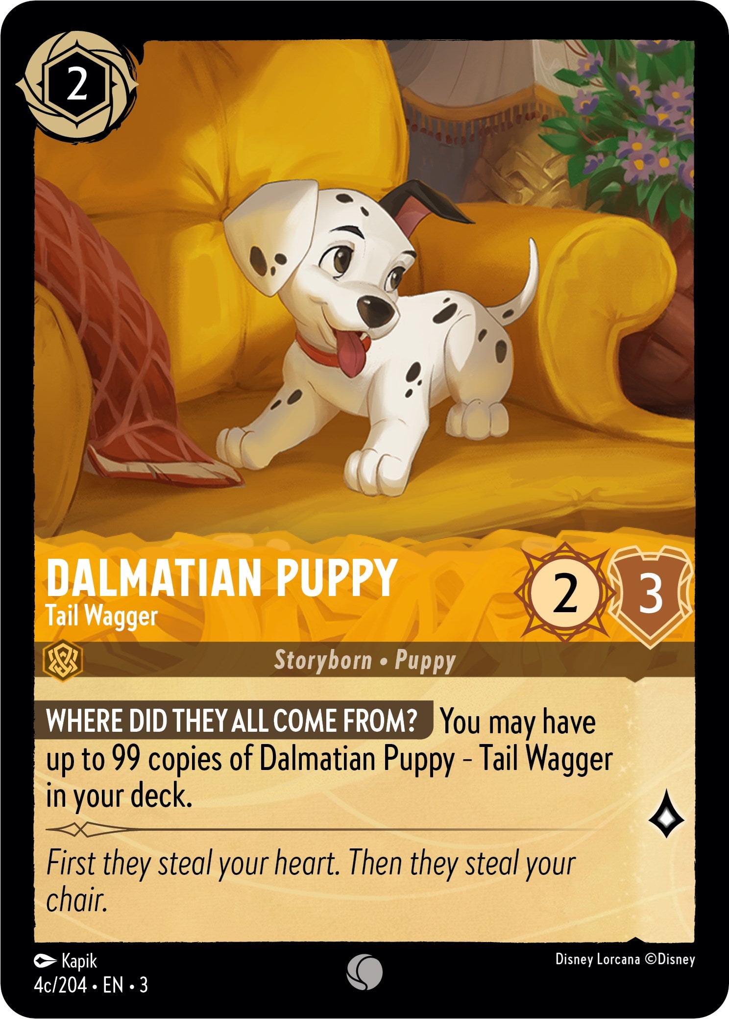 Dalmatian Puppy - Tail Wagger (4c) (4c/204) [Into the Inklands] | Black Swamp Games